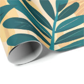 Tropisches Floral mit fetten Blätter und Blume Geschenkpapier (Rolleneckpunkt)