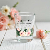 Tropisches, florales, aber erstes Mimosas-Brautpar Schnapsglas