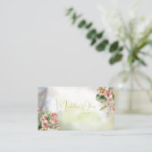Tropisches florales Botanisches Elegantes Design Visitenkarte (Stehend Vorderseite)