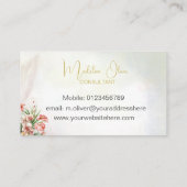 Tropisches florales Botanisches Elegantes Design Visitenkarte (Rückseite)