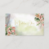 Tropisches florales Botanisches Elegantes Design Visitenkarte (Vorderseite)