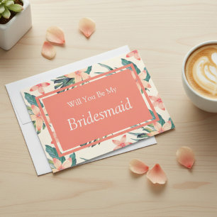 Tropisches Florales Brautjungfer Anfragesteckbrief Einladung