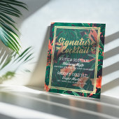 Tropisches florales Menü für Hochzeiten Poster