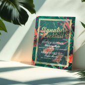 Tropisches florales Menü für Hochzeiten Poster