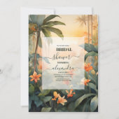 Tropisches florales Modernes Summer Brautparty Einladung (Vorderseite)