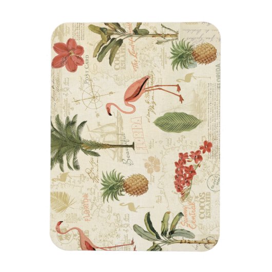 tropisches floridisches Muster Magnet (Vertikal)