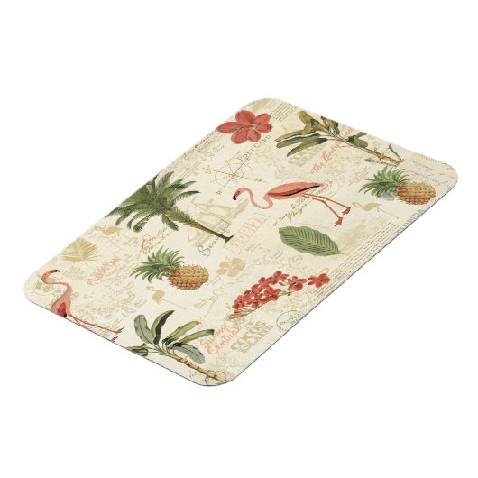 tropisches floridisches Muster Magnet (Linke Seite)