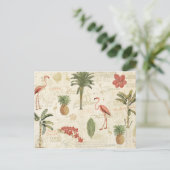 tropisches floridisches Muster Postkarte (Stehend Vorderseite)