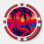 Tropisches Flucht Fantasy Pokerchips (Vorderseite)