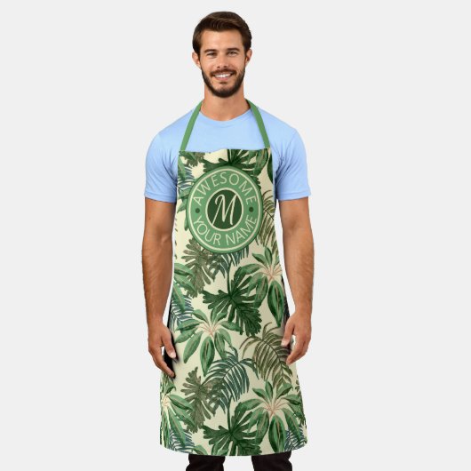 Tropisches Foliage-Blätter Schürze (Getragen)