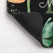 Tropisches Foliage Palm Monogram Script Gold Mousepad (Ecke)