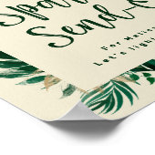 Tropisches Foliage-Sparkler-Sign-Off Poster (Ecke)