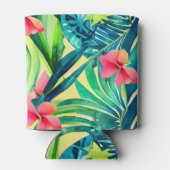 Tropisches Foliage Wasserfarbe Bachelorette Dosenkühler (Rückseite)