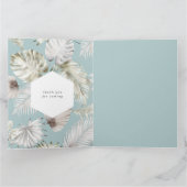 Tropisches Folienkarte aus Silber, Brautparty Karte (Innenseite)