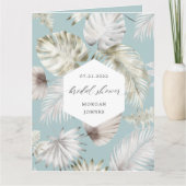 Tropisches Folienkarte aus Silber, Brautparty Karte (Vorderseite)