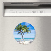 Tropisches Foto am Palmenstrand Magnet (In Situ (Geschirrspüler))