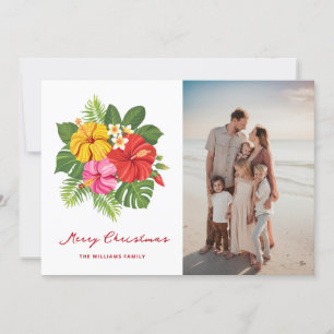 Tropisches Foto für den Urlaub in Flora Weihnachte Feiertagskarte
