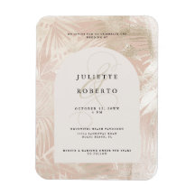 Tropisches Foto für Hochzeitsfeiern mit Palmenblät