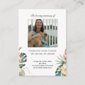 Tropisches Foto Gedenkstätte Ich bin kostenlos Geb Visitenkarte (Vorderseite)