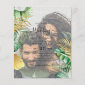 Tropisches FOTO OVERLAY All-in-1 QR-Code Hochzeit (Vorderseite)