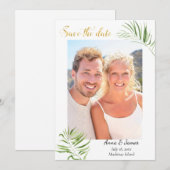 Tropisches Foto Save the Date (Vorne/Hinten)