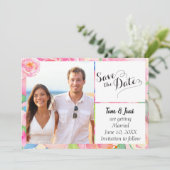 Tropisches Foto Save the Date (Stehend Vorderseite)