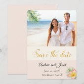 Tropisches Foto Save the Date (Vorne/Hinten)