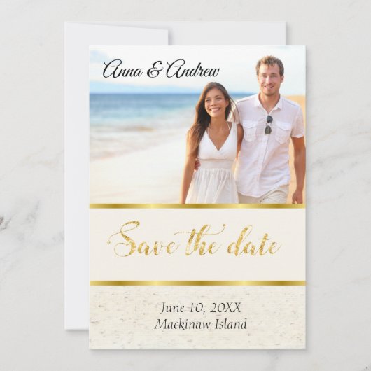 Tropisches Foto Save the Date (Vorderseite)
