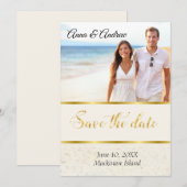 Tropisches Foto Save the Date (Vorne/Hinten)