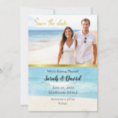 Tropisches Foto Save the Date Einladung (Vorderseite)