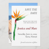 Tropisches Foto Save the Date Einladung (Vorne/Hinten)