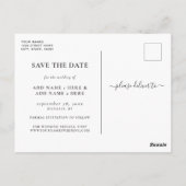 Tropisches Foto Save the Date Postkarte (Rückseite)