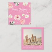 Tropisches Foto Weihnachten Mitteilungskarte (Vorne/Hinten)