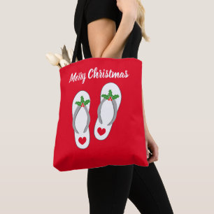 Tropisches Frohe Weihnachten süße Strand Sandalen Tasche