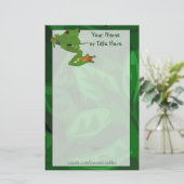Tropisches Frosch-Briefpapier Briefpapier (Stehend Vorderseite)