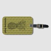 Tropisches Frucht-Ananas-Muster-Design Hintergrund Gepäckanhänger (Vorderseite (Horizontal))