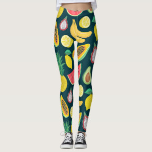 Tropisches Frucht-Vintage-Muster Bliss Leggings