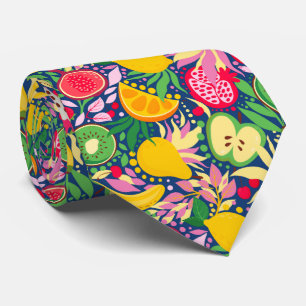 Tropisches Frucht-Wasserfarben-Sommer-Muster Krawatte