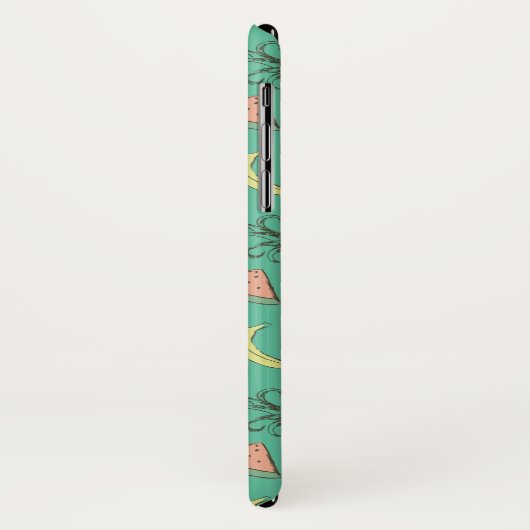Tropisches Fruchtdoodle-Muster Case-Mate iPhone Hülle (Hinten/Links)