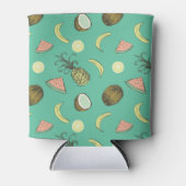 Tropisches Fruchtdoodle-Muster Dosenkühler (Vorderseite)