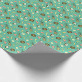Tropisches Fruchtdoodle-Muster Geschenkpapier (Ecke)