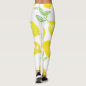 Tropisches Fruchtdoodle-Muster Leggings (Rückseite)