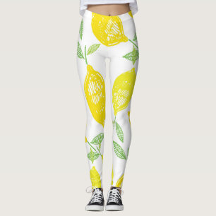Tropisches Fruchtdoodle-Muster Leggings