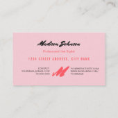 Tropisches Fruchtmonogramm Custom | Visitenkarten Visitenkarte (Rückseite)