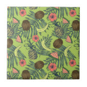 Tropisches Fruchtmuster Fliese (Vorderseite)