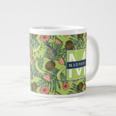 Tropisches Fruchtmuster Jumbo-Tasse (Vorderseite Rechts)