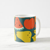Tropisches Fruchtmuster Kaffeetasse (VorderseiteRechts)