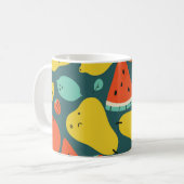 Tropisches Fruchtmuster Kaffeetasse (Vorderseite Links)