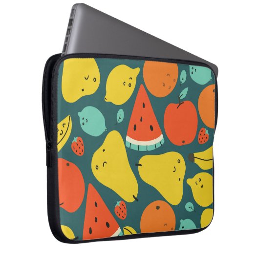 Tropisches Fruchtmuster Laptopschutzhülle (Vorne Rechts)