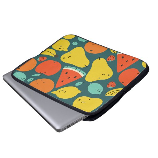 Tropisches Fruchtmuster Laptopschutzhülle (Vorne Knopf)